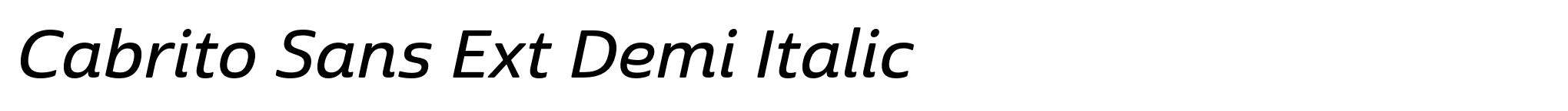 Cabrito Sans Ext Demi Italic image